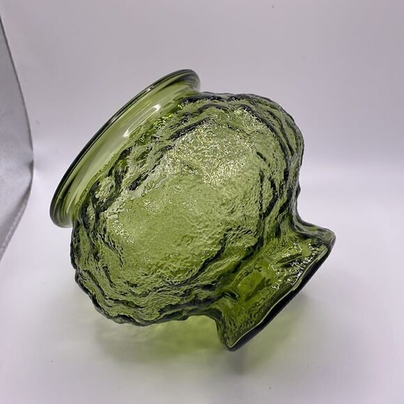 Vintage 1970’s E.O. Brody Co. Green Glass Candy Dish - Picture 4 of 11